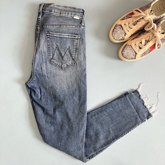 Mother High Waisted Looker Ankle Fray Just Like The Ones We Used To Know Jeans - Picture 7 of 12